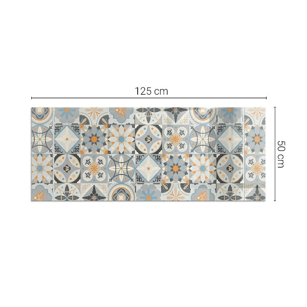 Vetro sotto stufa rettangolare Motivi a mosaico