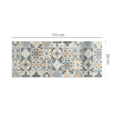 Vetro sotto stufa rettangolare Motivi a mosaico