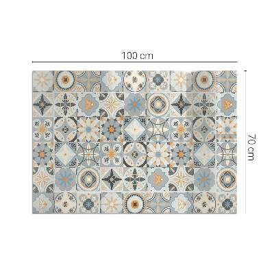 Vetro sotto stufa rettangolare Motivi a mosaico