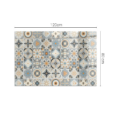 Vetro sotto stufa rettangolare Motivi a mosaico