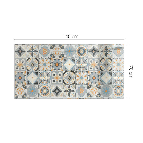 Vetro sotto stufa rettangolare Motivi a mosaico