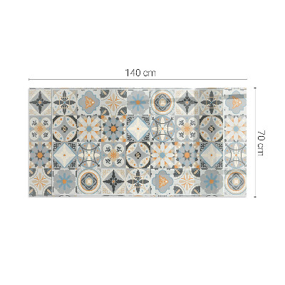 Vetro sotto stufa rettangolare Motivi a mosaico