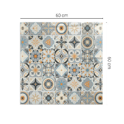 Vetro sotto stufa rettangolare Motivi a mosaico