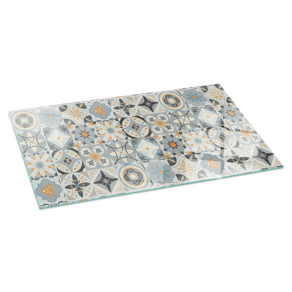 Vetro sotto stufa rettangolare con motivo a mosaico