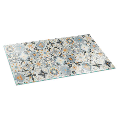 Vetro sotto stufa rettangolare con motivo a mosaico