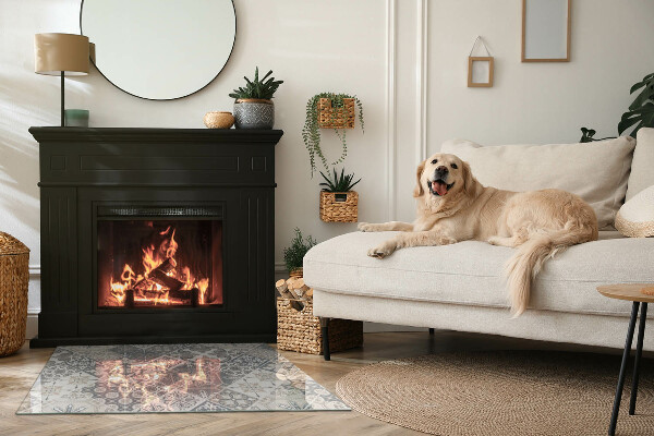 Vetro sotto stufa con motivi decorativi a mosaico