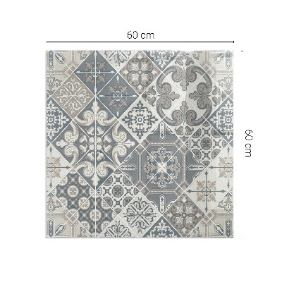 Vetro sotto stufa con motivi decorativi a mosaico