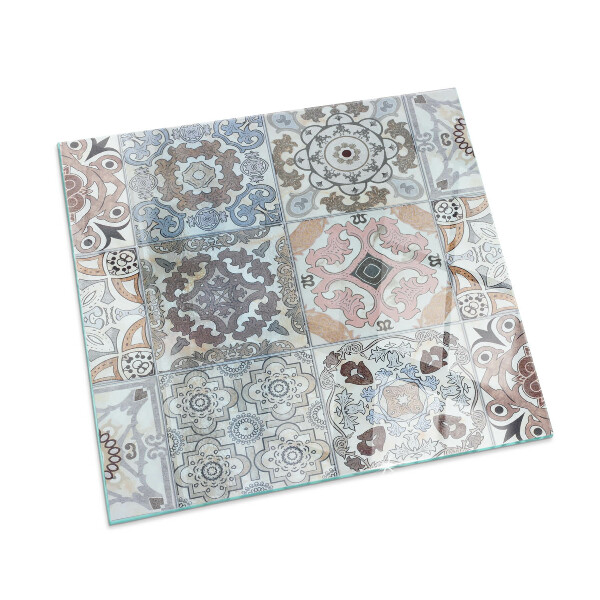 Vetro sotto stufa rettangolare Piastrelle decorate in stile mosaico