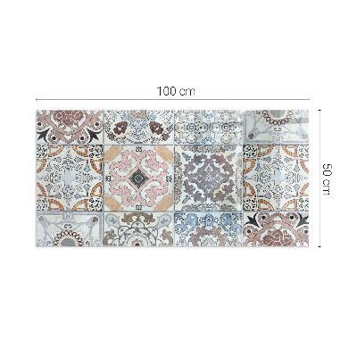 Vetro sotto stufa rettangolare Piastrelle decorate in stile mosaico