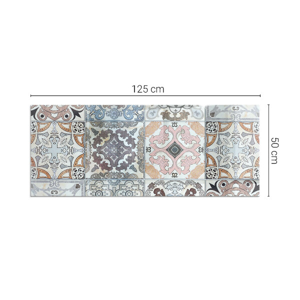 Vetro sotto stufa rettangolare Piastrelle decorate in stile mosaico