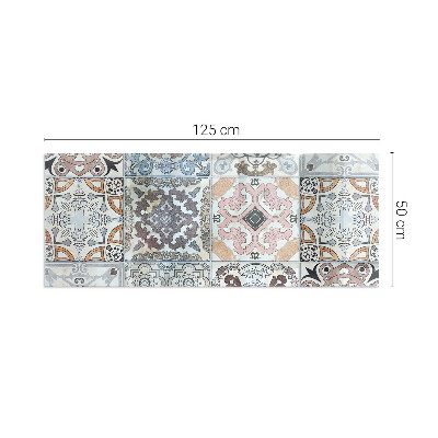 Vetro sotto stufa rettangolare Piastrelle decorate in stile mosaico