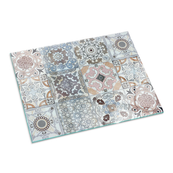 Vetro sotto stufa rettangolare Piastrelle decorate in stile mosaico