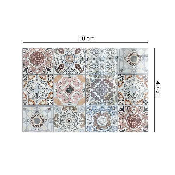 Vetro sotto stufa rettangolare Piastrelle decorate in stile mosaico
