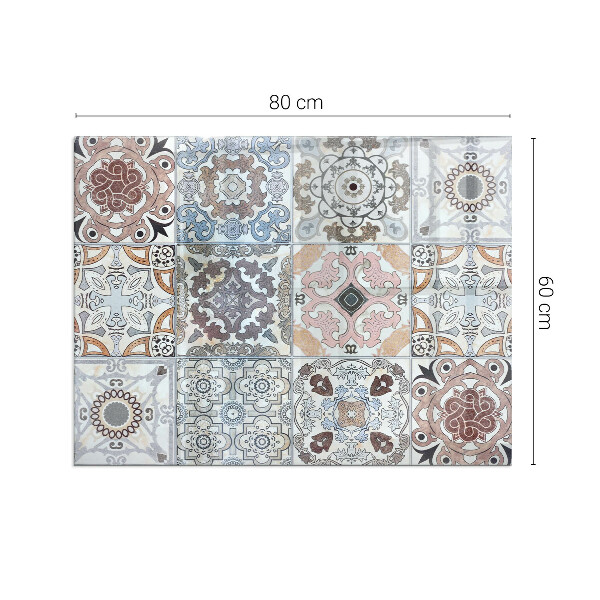 Vetro sotto stufa rettangolare Piastrelle decorate in stile mosaico