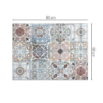 Vetro sotto stufa rettangolare Piastrelle decorate in stile mosaico