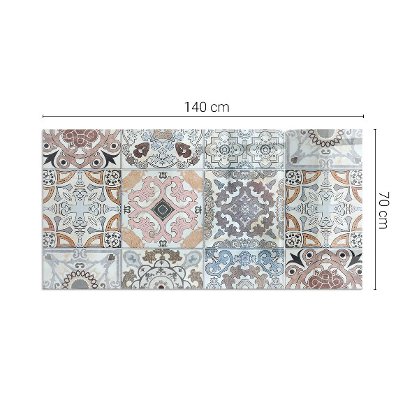 Vetro sotto stufa rettangolare Piastrelle decorate in stile mosaico