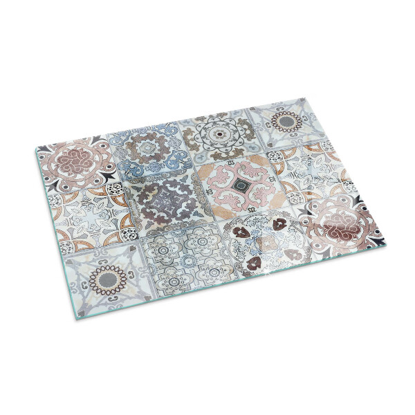 Vetro sotto stufa rettangolare Piastrelle decorate in stile mosaico