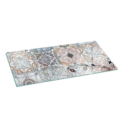 Vetro sotto stufa rettangolare Piastrelle decorate in stile mosaico