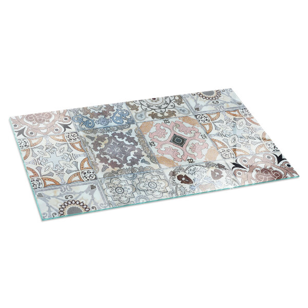 Vetro sotto stufa rettangolare Piastrelle decorate in stile mosaico
