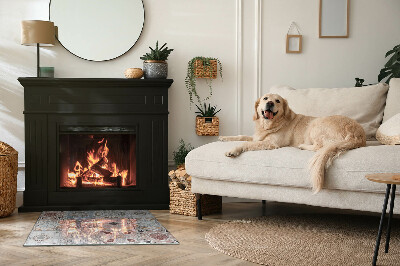 Vetro sotto stufa rettangolare con motivo a piastrelle decorate in stile mosaico