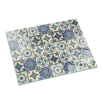 Vetro sotto stufa Elegante motivo a mosaico con fiori