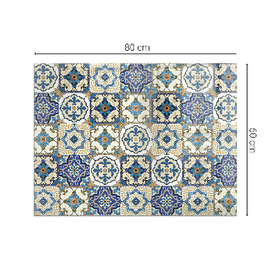 Vetro sotto stufa Elegante motivo a mosaico con fiori
