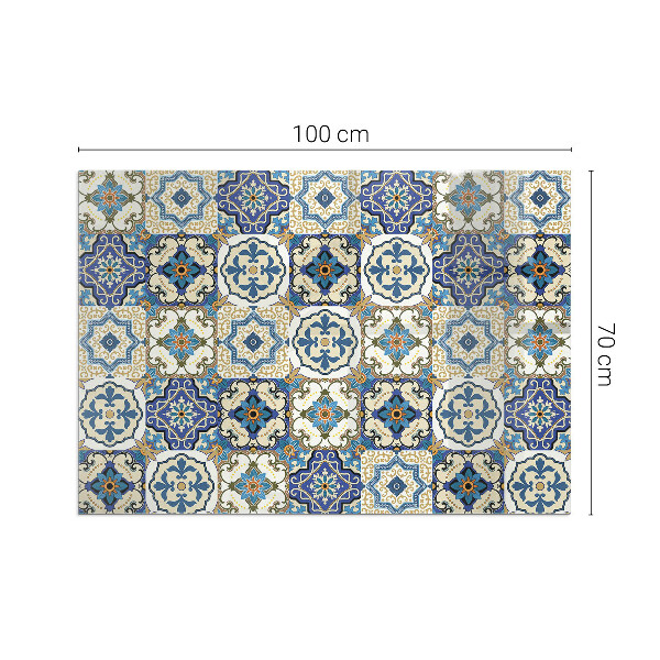 Vetro sotto stufa Elegante motivo a mosaico con fiori
