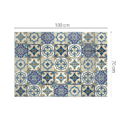Vetro sotto stufa Elegante motivo a mosaico con fiori