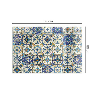 Vetro sotto stufa Elegante motivo a mosaico con fiori