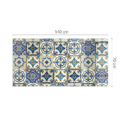 Vetro sotto stufa Elegante motivo a mosaico con fiori