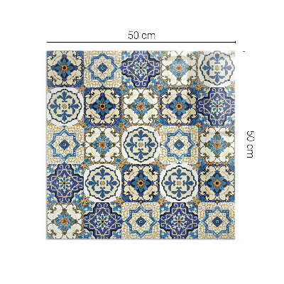 Vetro sotto stufa Elegante motivo a mosaico con fiori