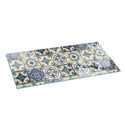 Vetro sotto stufa Elegante motivo a mosaico con fiori