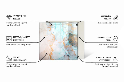 Vetro sotto stufa con elegante motivo a mosaico con fiori