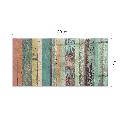 Vetro sotto stufa rettangolare Tavole in tanti colori vivaci