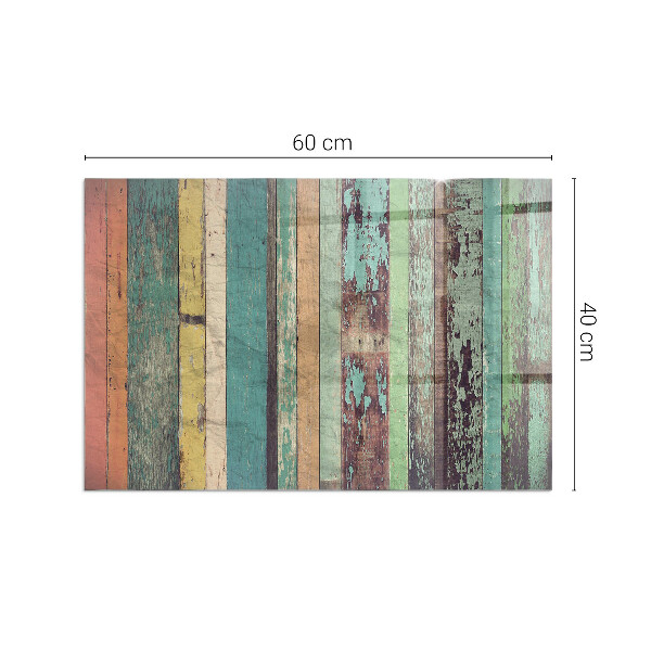Vetro sotto stufa rettangolare Tavole in tanti colori vivaci