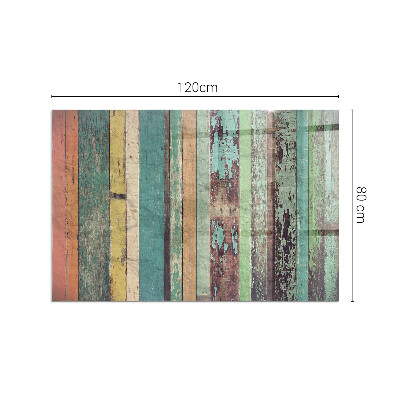 Vetro sotto stufa rettangolare Tavole in tanti colori vivaci