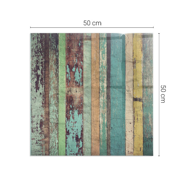 Vetro sotto stufa rettangolare in vari colori vivaci