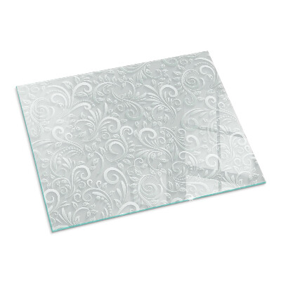 Vetro sotto stufa rettangolare con motivo di piante sofisticate