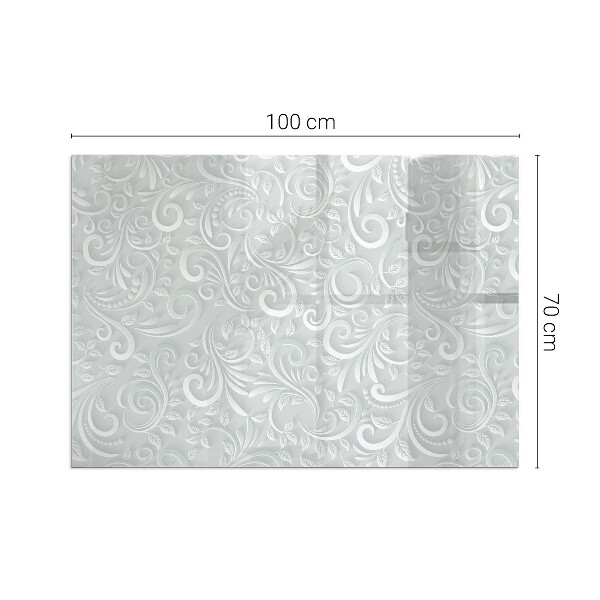 Vetro sotto stufa rettangolare con motivo di piante sofisticate