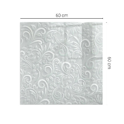 Vetro sotto stufa rettangolare con motivo di piante sofisticate