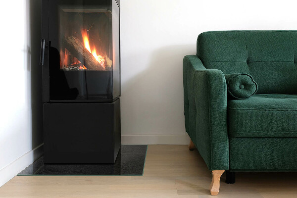 Vetro sotto stufa rettangolare con motivo effetto pavimentazione in pietra