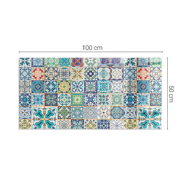 Vetro sotto stufa con mosaici in varie forme