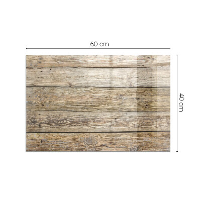 Vetro sotto stufa rettangolare con motivo naturale delle assi di legno