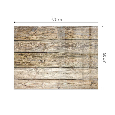 Vetro sotto stufa rettangolare con motivo naturale delle assi di legno