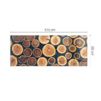 Vetro sotto stufa con motivo in legno intagliato