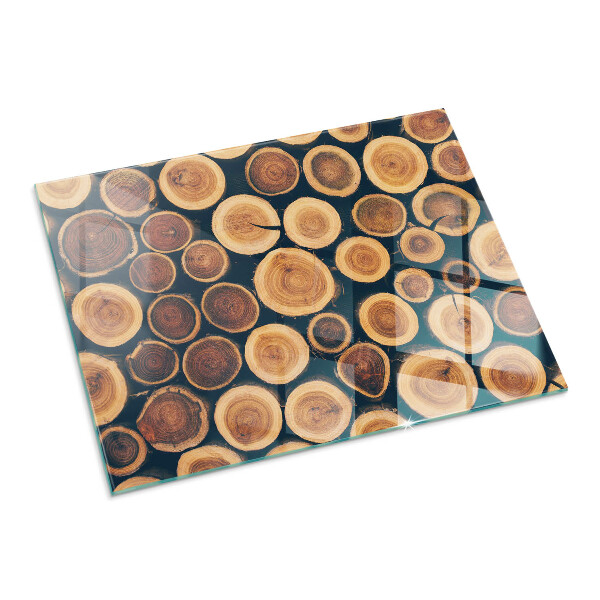 Vetro sotto stufa con motivo in legno intagliato