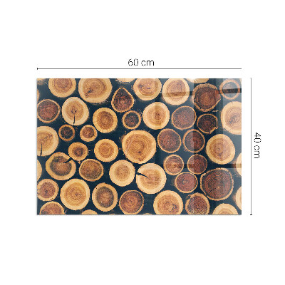 Vetro sotto stufa con motivo in legno intagliato