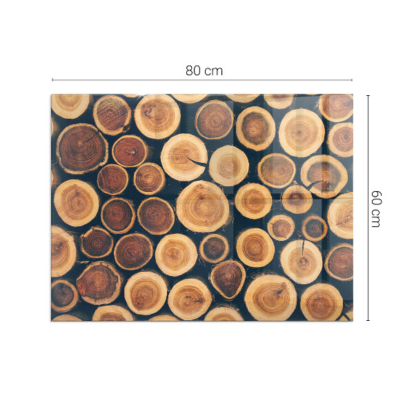 Vetro sotto stufa con motivo in legno intagliato