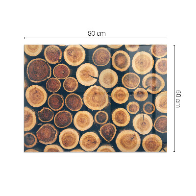 Vetro sotto stufa con motivo in legno intagliato