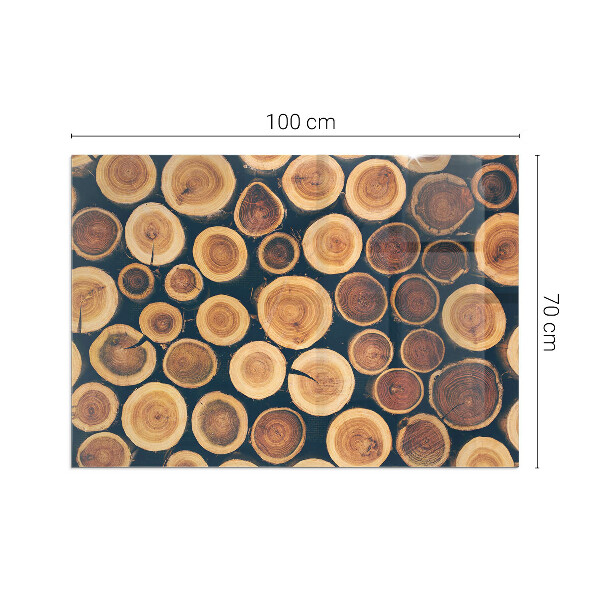 Vetro sotto stufa con motivo in legno intagliato